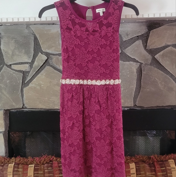 GIRL'S LACE DRESS L(14) - Picture 1 of 10